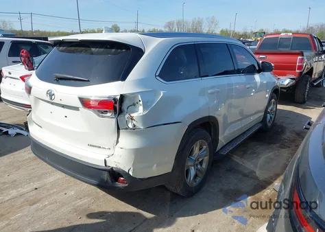 2016 Toyota Highlander Limited V6 из США, поврежденный, VIN 5TDDKRFH5GS337705